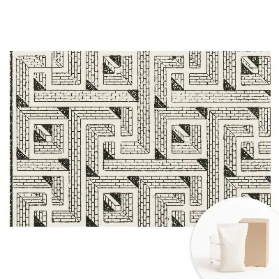 Fototapeta na vliesu Geometrické složení cihel v bludišti
