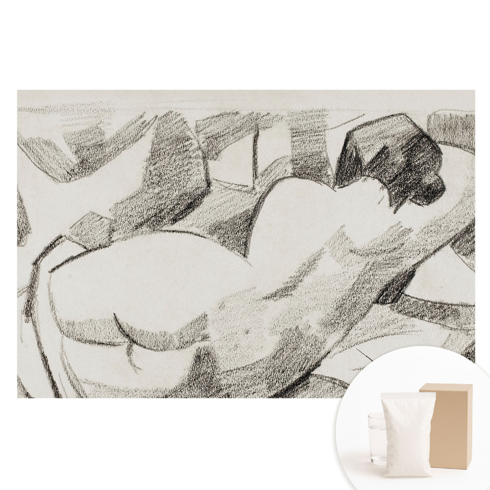 Velká fototapeta na zeď Ležící postava, impresionistický styl, klidná atmosféra