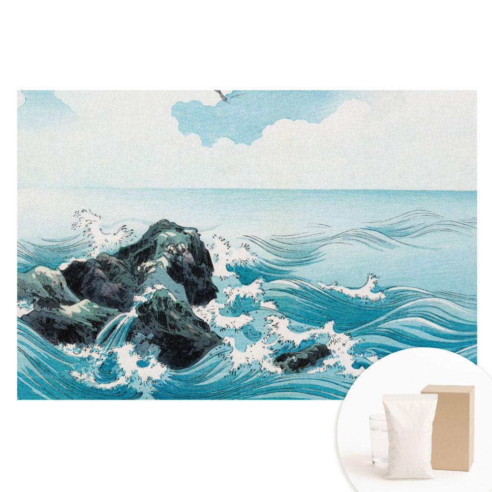 Netkaná tapeta s potiskem Oceánské vlny a obloha