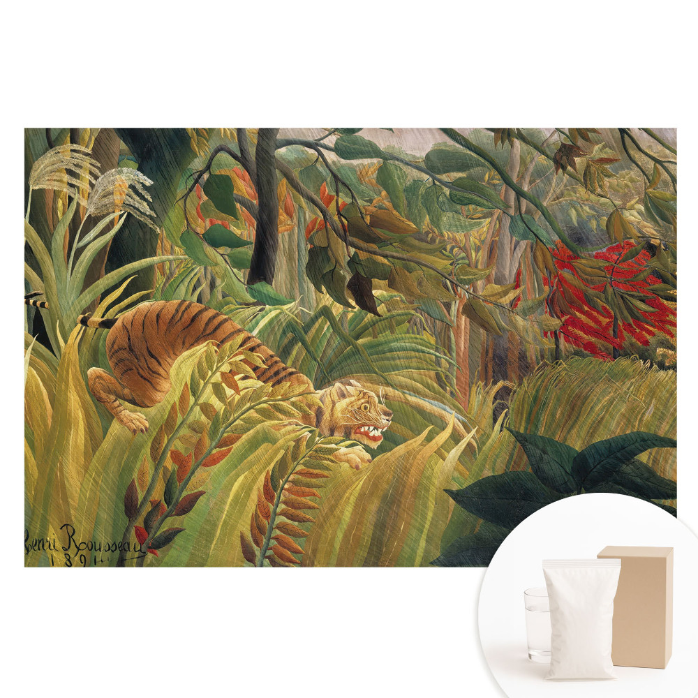 Fototapeta s potiskem na netkané textilii Džunglový ráj se skrytým predátorem