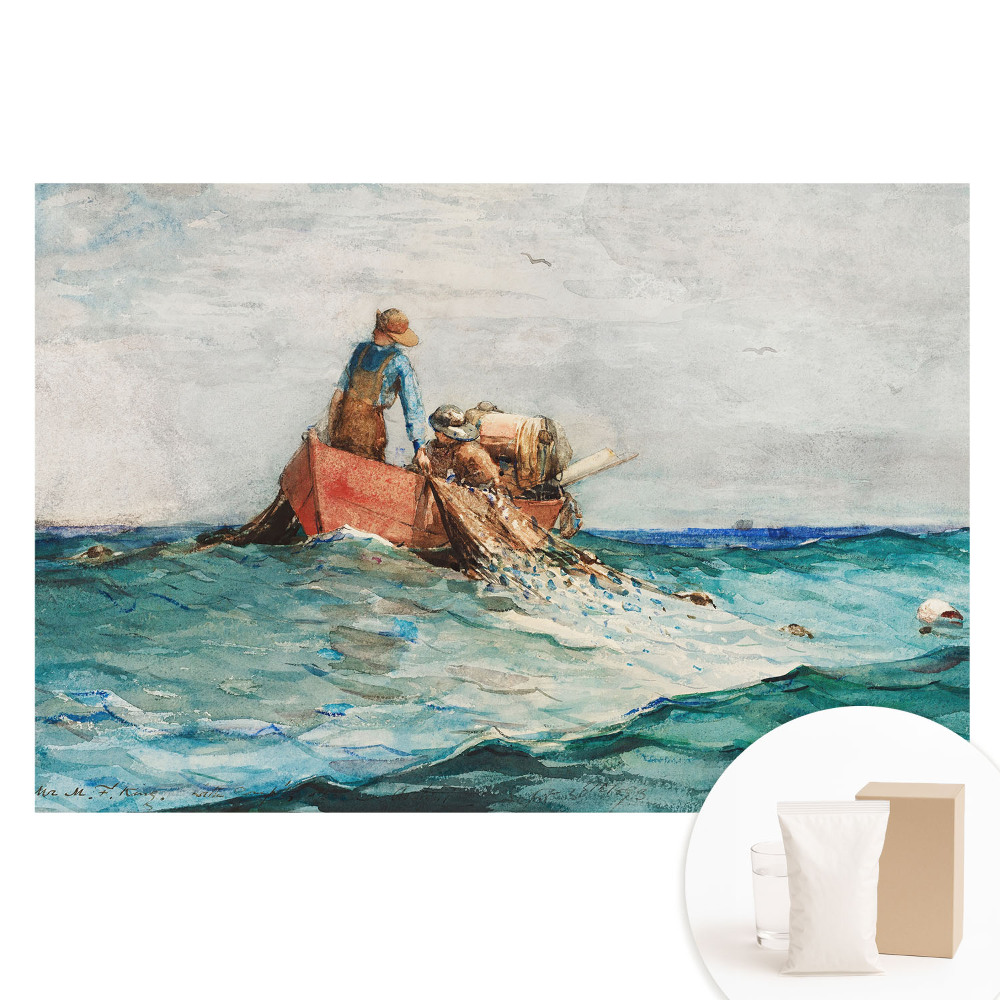 Fototapeta s potiskem na netkané textilii Rybáři na moři