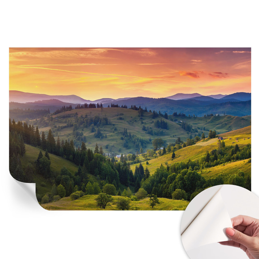 Samolepicí fototapeta do ložnice Horská krajina
