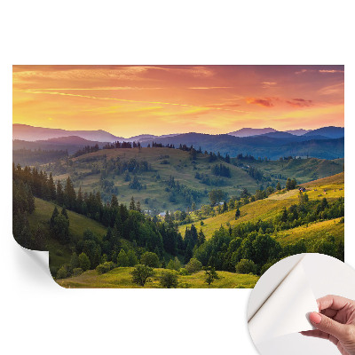 Samolepicí fototapeta do ložnice Horská krajina
