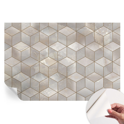 Samolepicí tapeta do obývacího pokoje Geometrická mozaika