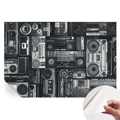 Samolepicí tapeta do obývacího pokoje Retro rádio
