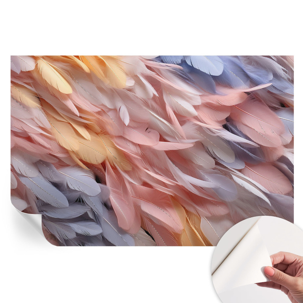 Samolepicí fototapeta Pastelové peří