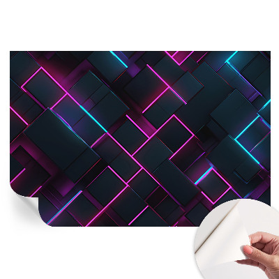 Samolepicí fotografická tapeta Neonová geometrie