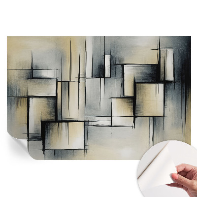 Samolepicí tapeta do obývacího pokoje Abstraktní geometrie