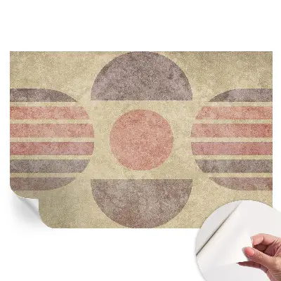Moderní fototapeta do obývacího pokoje s geometrickými tvary