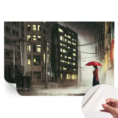 Samolepicí fototapeta Deštivé město