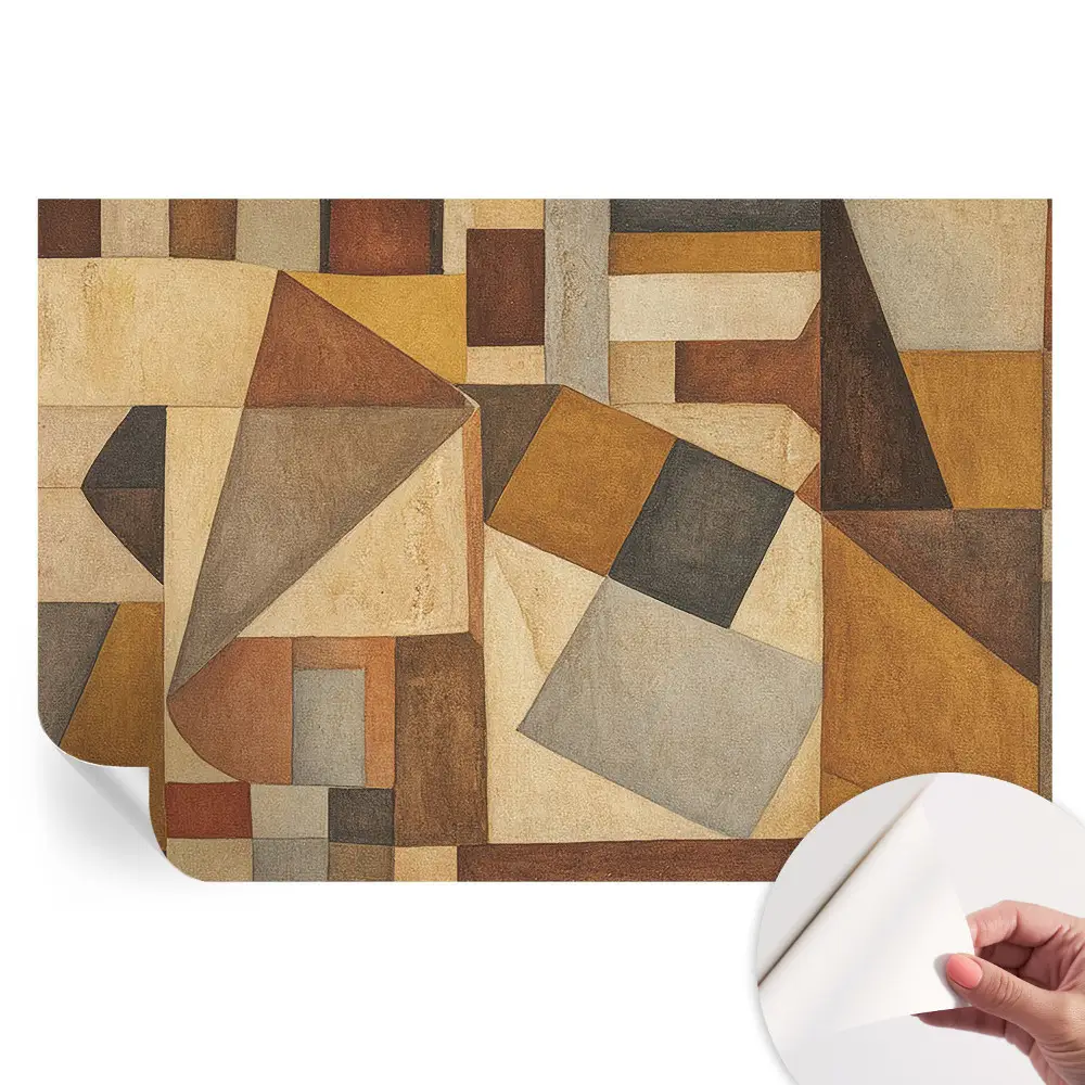 Samolepicí tapeta do obývacího pokoje s geometrickou abstrakcí