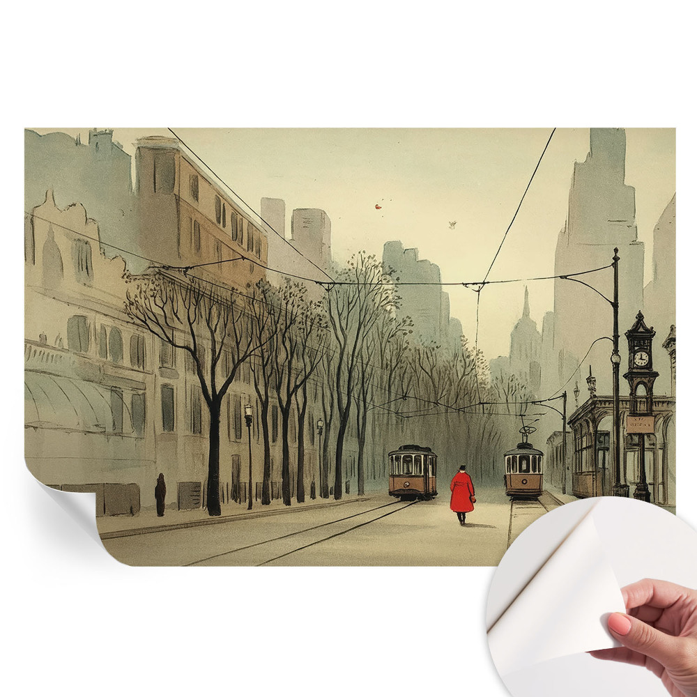 Samolepicí fototapeta do ložnice Městská symetrie
