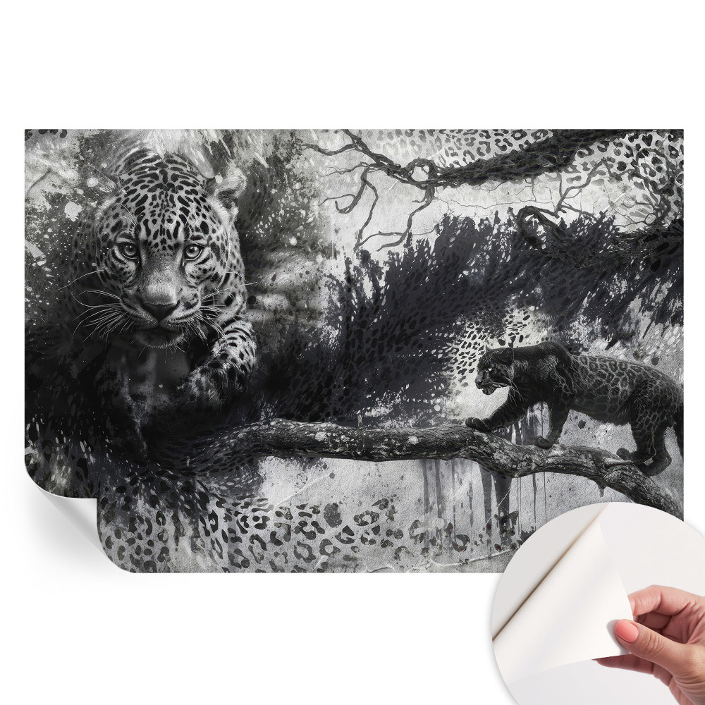 Moderní fototapeta do obývacího pokoje Abstraktní leopardi