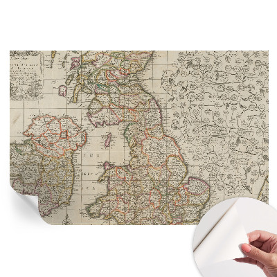Samolepicí fotografická tapeta Starožitná mapa