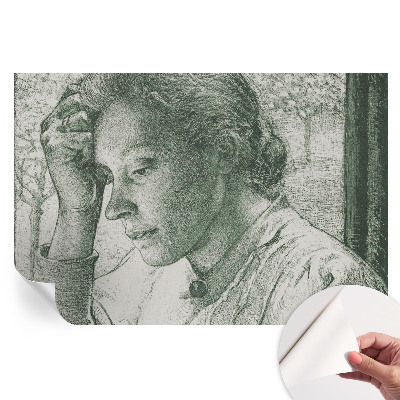 Samolepicí fototapeta Reflexivní žena