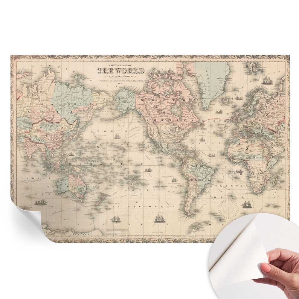 Samolepicí fototapeta Historická mapa