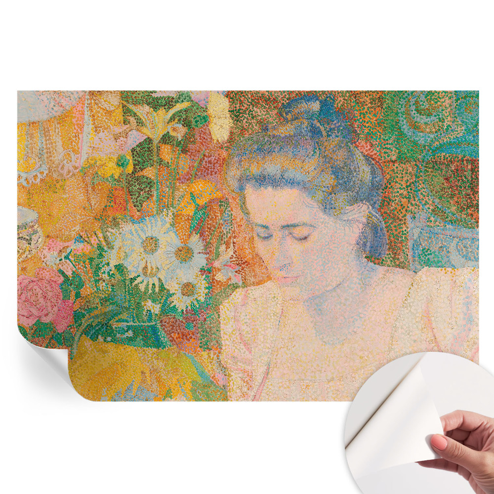 Samolepicí fototapeta do ložnice Květinový portrét