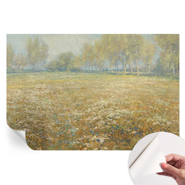 Samolepicí fototapeta do ložnice Kvetoucí pole