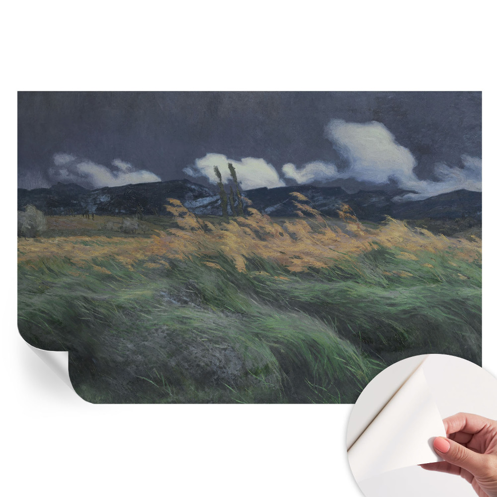 Samolepicí fototapeta do ložnice Nafoukané trávy