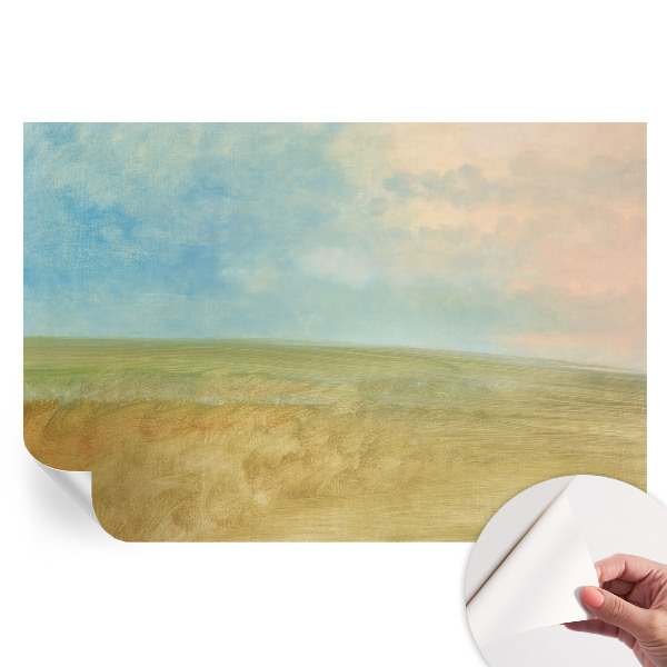 Samolepicí tapeta do obývacího pokoje Pastelová pole