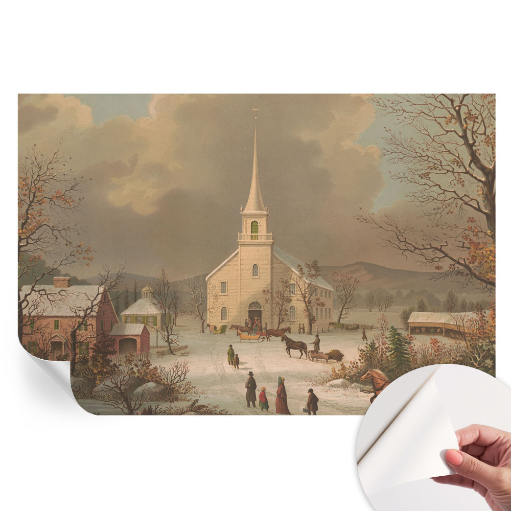 Moderní fototapeta do obývacího pokoje Zimní krajina