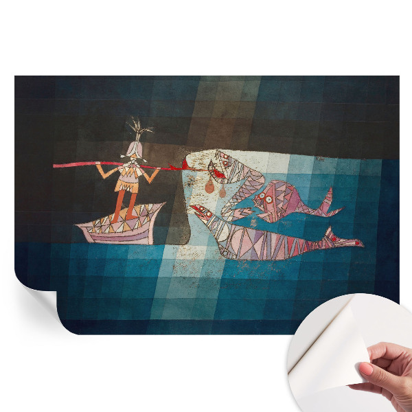 Moderní fototapeta do obývacího pokoje Rybář lovec