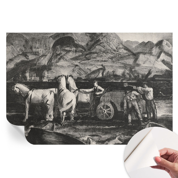 Samolepicí tapeta do obývacího pokoje Vesnická scéna