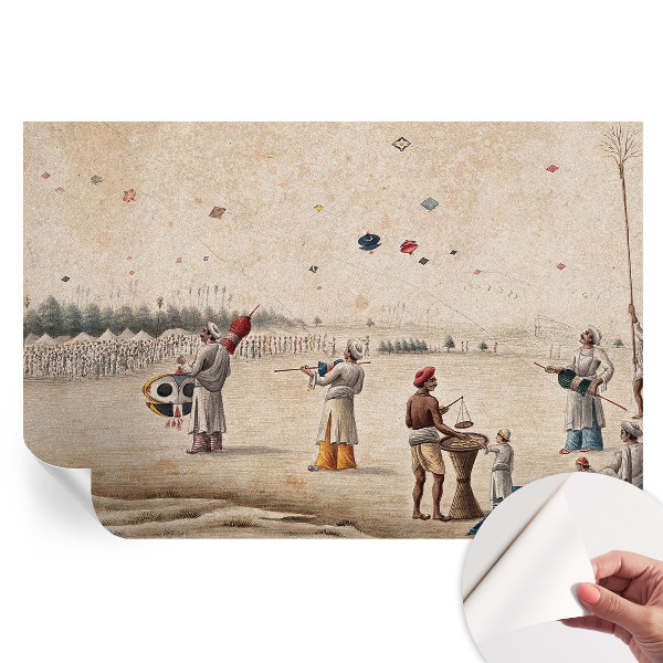 Moderní fototapeta do obývacího pokoje Vznášející se draci