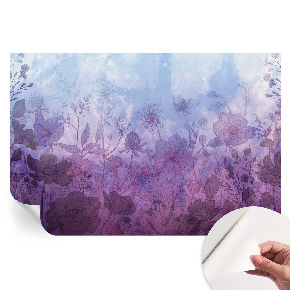 Samolepicí fototapeta Pastelové květiny