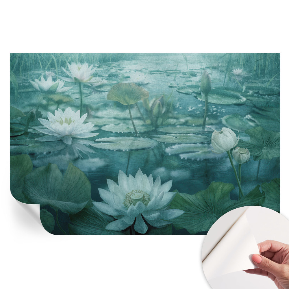 Samolepicí fotografická tapeta Vodní květiny