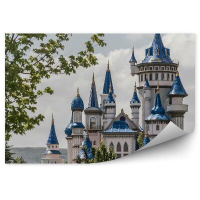 Fototapeta na zeď Pohádkový hrad mezi stromy modré kopule