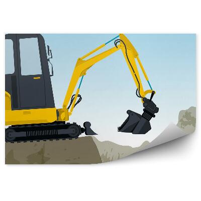 Fototapeta Bagr hloubení zeminy stavba