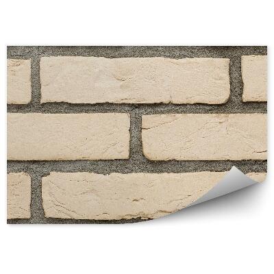 Samolepící fototapeta Béžové cihly viditelné z blízka