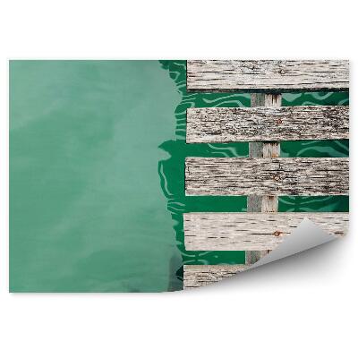 Samolepící fototapeta Dřevěné molo oceán moře obloha mraky