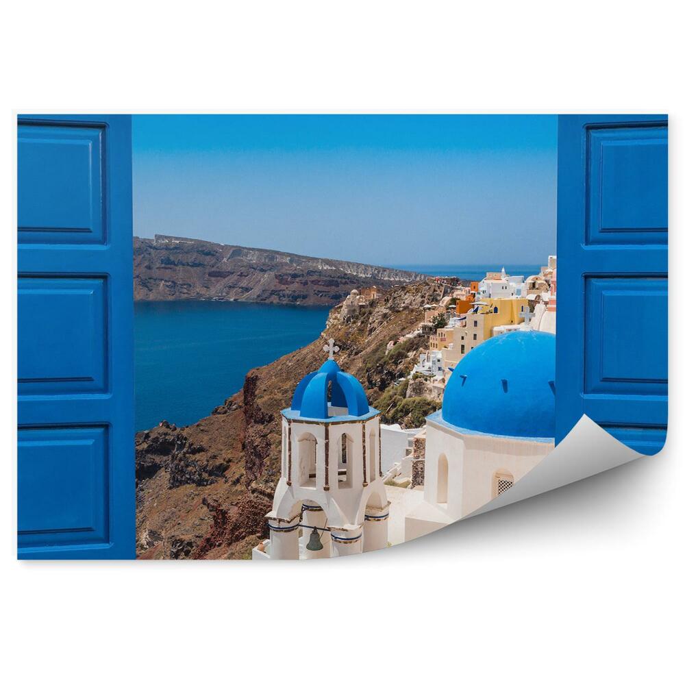 Fototapeta Výhled z okna na Santorini