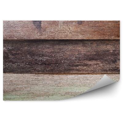 Samolepící fototapeta Špinavá hnědá prkna