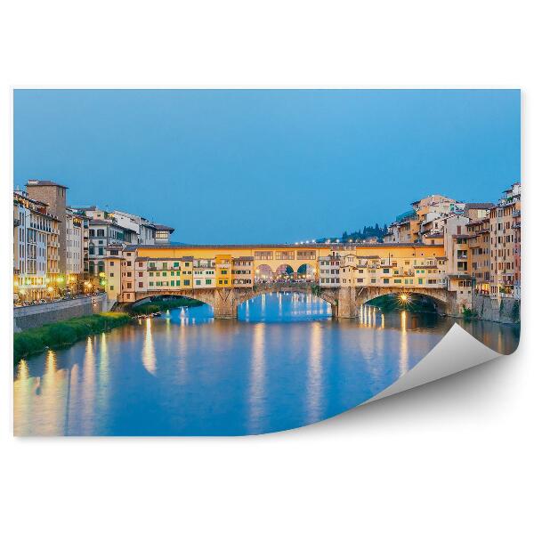 Tapeta Staré město most přes řeku Arno most Trojice Florencie