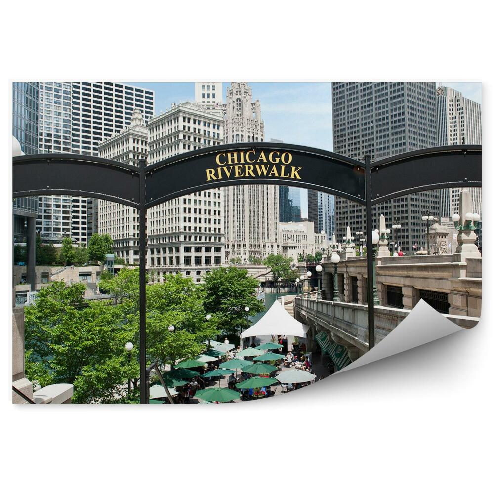 Tapeta Mrakodrapy pláž silnice auta oceán mraky Chicago