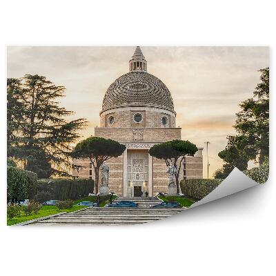 Samolepící tapeta Pantheon Řím budova auta noční svět