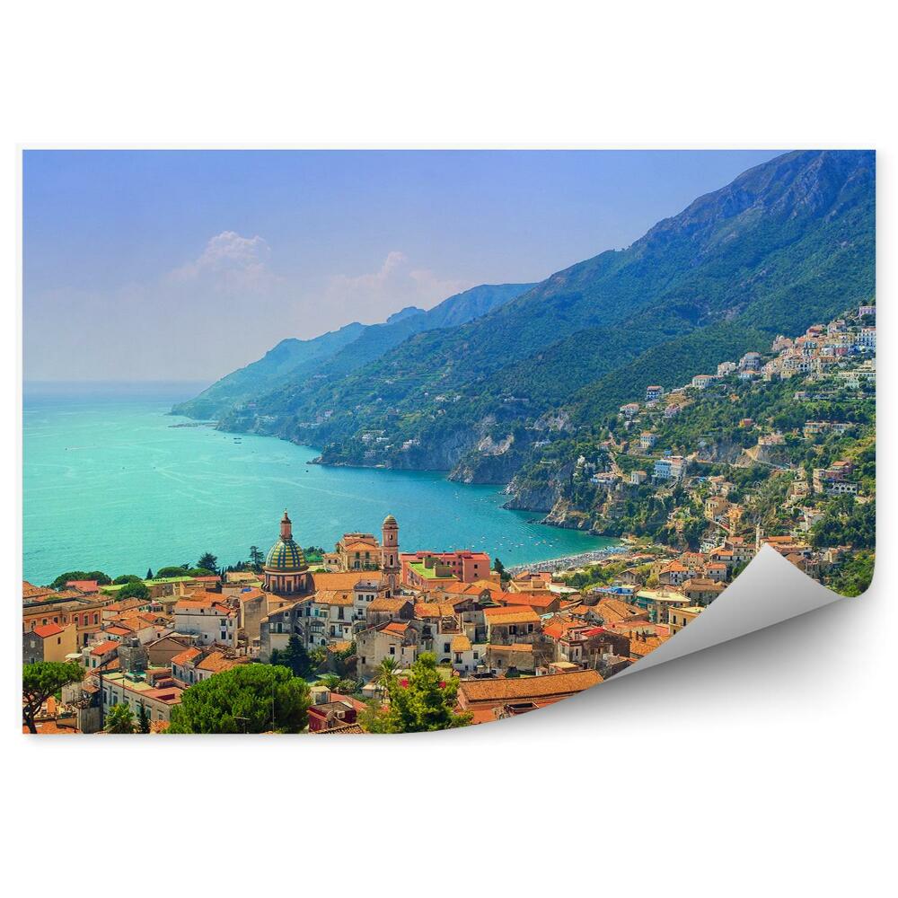 Fototapeta na zeď Neapol kanál budovy palmy jachty