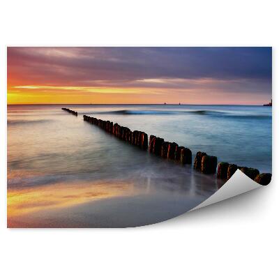 Fototapeta na zeď Západ slunce nad pláží Baltského moře