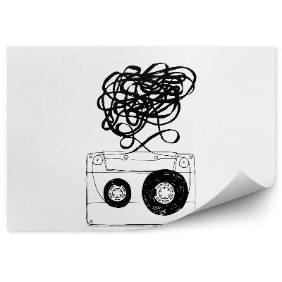 Samolepící fototapeta Kazeta se zamotanými pásky 