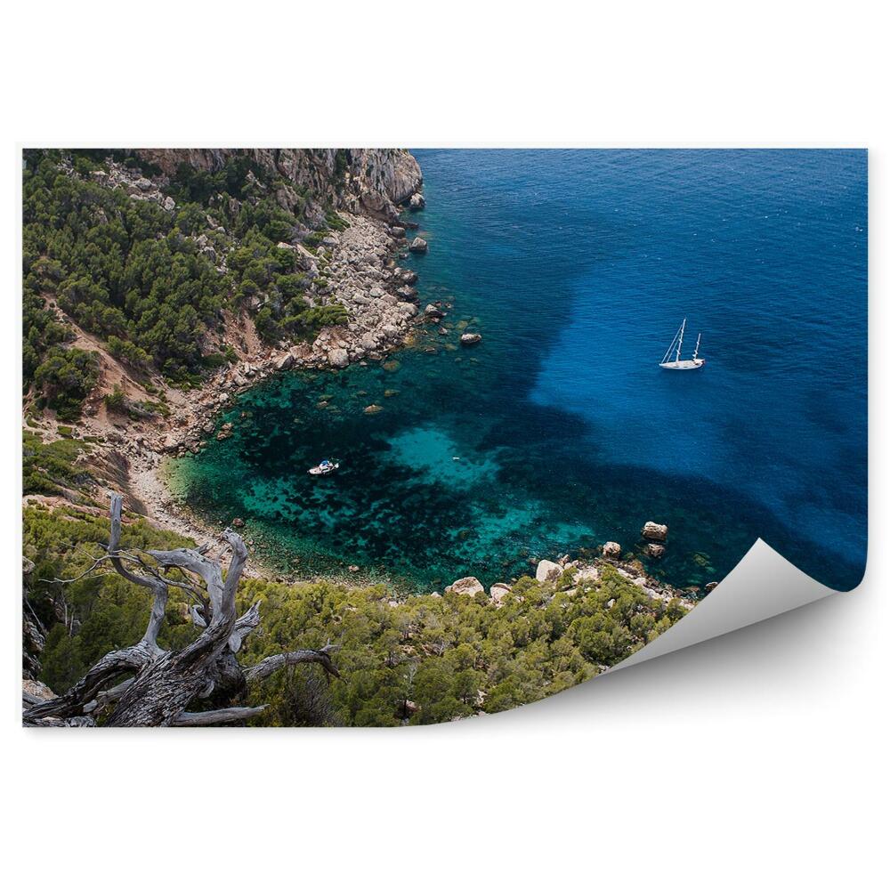 Fototapeta Zelená vegetace ostrov čluny moře