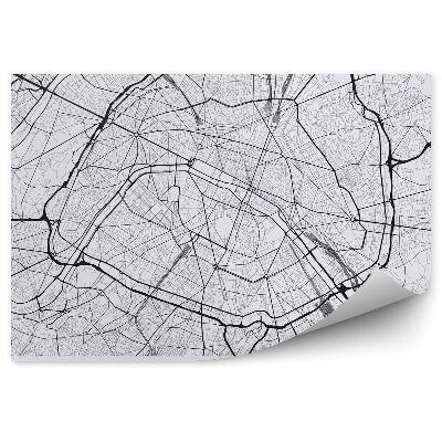 Samolepící fototapeta Mapa města Paříž Francie