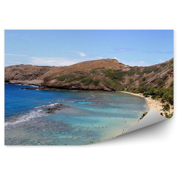 Fototapeta Džungle skály oceán hory obloha mraky Havaj