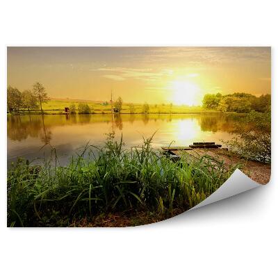 Fototapeta na zeď Zlatý západ slunce jezero