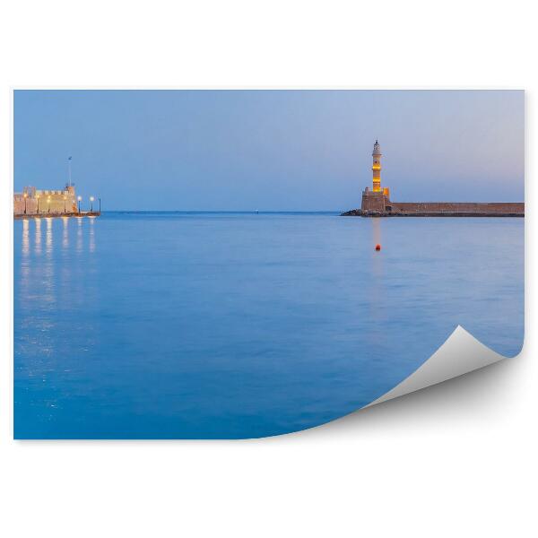 Fototapeta na zeď Panoramatický pohled na přístav maják oceán nebe budovy