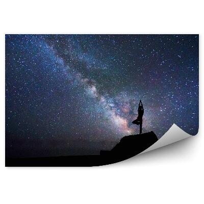 Fototapeta Oblouky mléčná dráha oheň oheň poušť nebe hvězdy galaxie vesmír