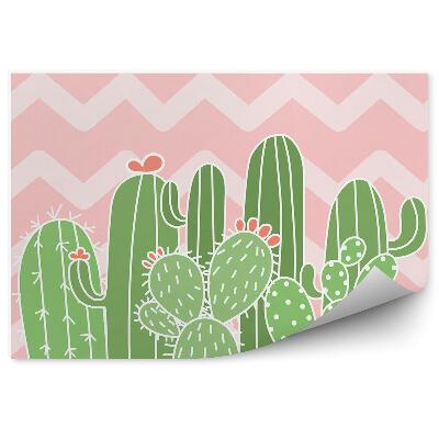 Fototapeta Geometrický vzor pruhované kaktusy