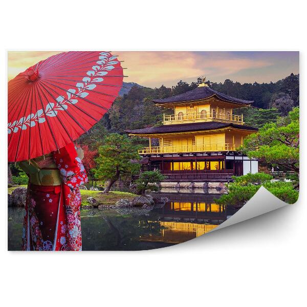 Fototapeta Japonsko architektura příroda stromy žena